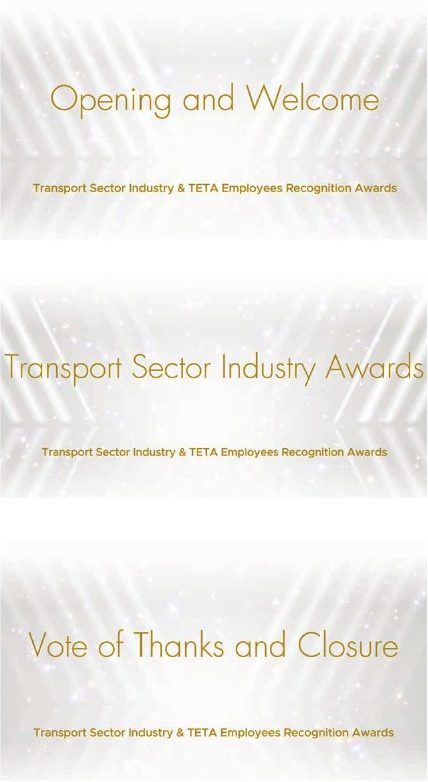 Three holding slides for the 2024 Transport Industry Awards